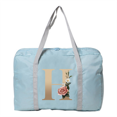 Kelioninis krepšys Unisex Didelės talpos Organizatorius Sulankstomas lagaminas Rankinės Drabužių laikymas Duffle Carry Bags Auksinis pradinis pavadinimas Serija