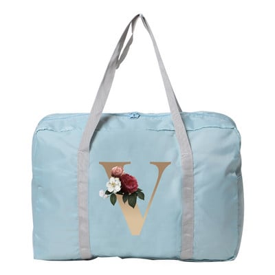 Kelioninis krepšys Unisex Didelės talpos Organizatorius Sulankstomas lagaminas Rankinės Drabužių laikymas Duffle Carry Bags Auksinis pradinis pavadinimas Serija