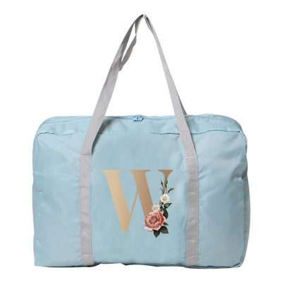 Kelioninis krepšys Unisex Didelės talpos Organizatorius Sulankstomas lagaminas Rankinės Drabužių laikymas Duffle Carry Bags Auksinis pradinis pavadinimas Serija