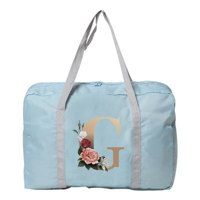 Kelioninis krepšys Unisex Didelės talpos Organizatorius Sulankstomas lagaminas Rankinės Drabužių laikymas Duffle Carry Bags Auksinis pradinis pavadinimas Serija