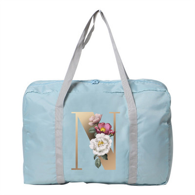 Kelioninis krepšys Unisex Didelės talpos Organizatorius Sulankstomas lagaminas Rankinės Drabužių laikymas Duffle Carry Bags Auksinis pradinis pavadinimas Serija