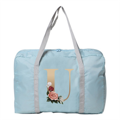 Kelioninis krepšys Unisex Didelės talpos Organizatorius Sulankstomas lagaminas Rankinės Drabužių laikymas Duffle Carry Bags Auksinis pradinis pavadinimas Serija