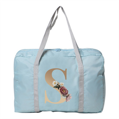 Kelioninis krepšys Unisex Didelės talpos Organizatorius Sulankstomas lagaminas Rankinės Drabužių laikymas Duffle Carry Bags Auksinis pradinis pavadinimas Serija