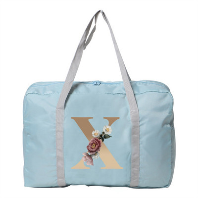 Kelioninis krepšys Unisex Didelės talpos Organizatorius Sulankstomas lagaminas Rankinės Drabužių laikymas Duffle Carry Bags Auksinis pradinis pavadinimas Serija