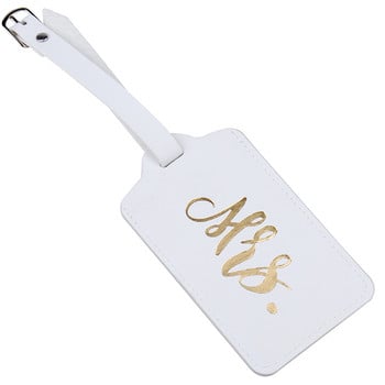 Mr&Mrs Hot Stamping Suitcase Tag Τσάντα αποσκευών Κρεμαστό Αξεσουάρ ταξιδιού Όνομα ID Διεύθυνση Προσωποποιημένη ετικέτα πρόσκλησης VIP LT37