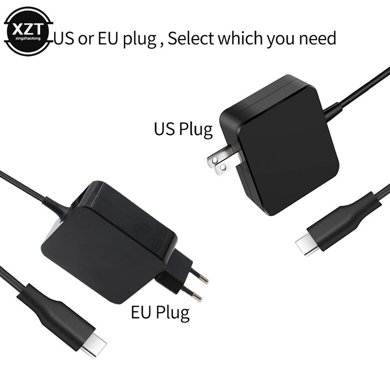 65 W USB C Type-C nešiojamojo kompiuterio įkroviklio maitinimo adapteris, skirtas MacBook ASUS ZenBook Lenovo Dell Xiaomi