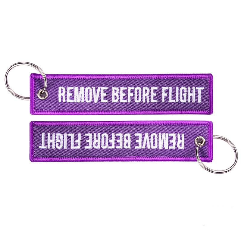 ΑΦΑΙΡΕΣΤΕ ΠΡΙΝ ΤΗΝ ΠΤΗΣΗ Κεντητική ετικέτα αποσκευών με μπρελόκ αυτοκινήτου Μωβ μπρελόκ Μπρελόκ Ετικέτα για τον λάτρη της αεροπορίας 3 ΤΕΜ/ΛΟΤ