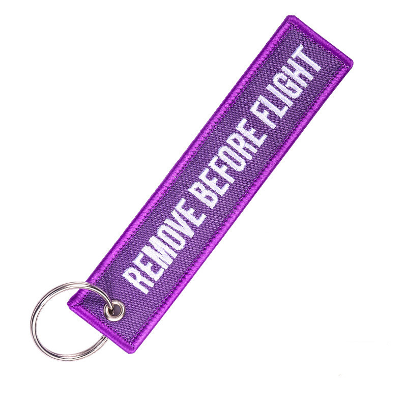 ΑΦΑΙΡΕΣΤΕ ΠΡΙΝ ΤΗΝ ΠΤΗΣΗ Κεντητική ετικέτα αποσκευών με μπρελόκ αυτοκινήτου Μωβ μπρελόκ Μπρελόκ Ετικέτα για τον λάτρη της αεροπορίας 3 ΤΕΜ/ΛΟΤ