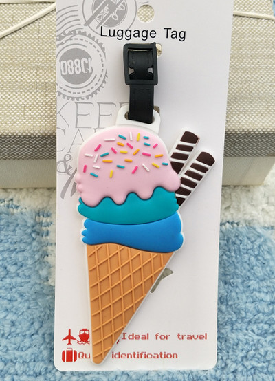 IVYYE Ice Cream Cake Anime Dodaci za putovanja Oznaka za prtljagu Kofer ID adresa Prijenosni držač oznaka Oznaka za prtljagu Novo