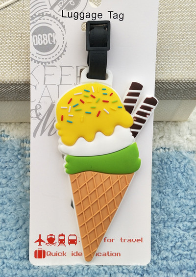 IVYYE Ice Cream Cake Anime Dodaci za putovanja Oznaka za prtljagu Kofer ID adresa Prijenosni držač oznaka Oznaka za prtljagu Novo