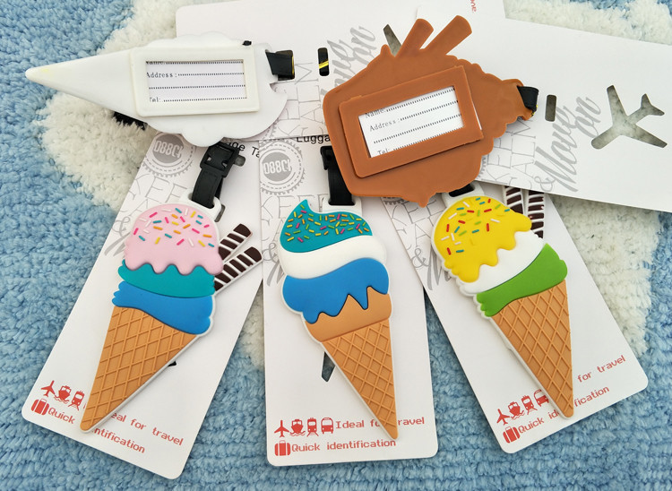 IVYYE Ice Cream Cake Anime Dodaci za putovanja Oznaka za prtljagu Kofer ID adresa Prijenosni držač oznaka Oznaka za prtljagu Novo
