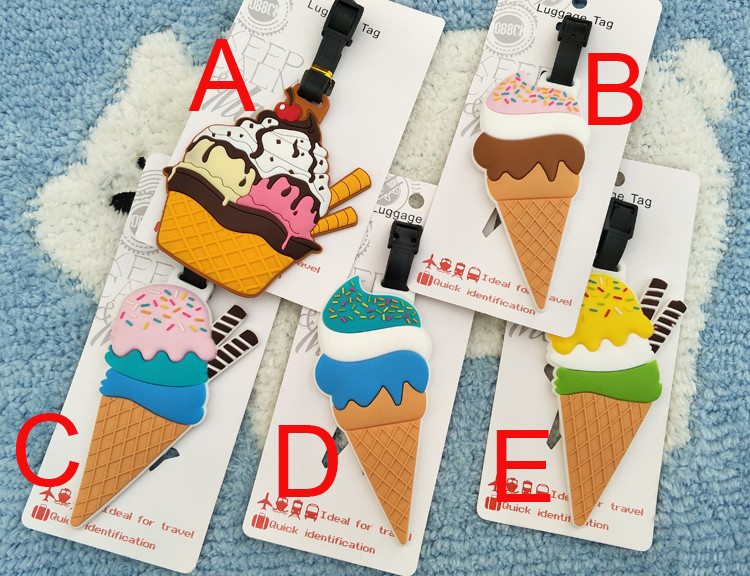 IVYYE Ice Cream Cake Anime Dodaci za putovanja Oznaka za prtljagu Kofer ID adresa Prijenosni držač oznaka Oznaka za prtljagu Novo