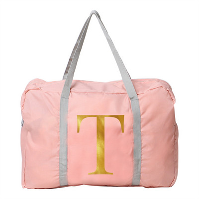 Moterų kelionių organizatoriaus krepšys Lauke sulankstomas bagažo krepšys Didelės talpos laikymo priedai Krepšys Laiškų spausdinimas Rankinė su užtrauktuku