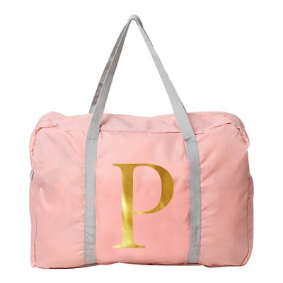 Moterų kelionių organizatoriaus krepšys Lauke sulankstomas bagažo krepšys Didelės talpos laikymo priedai Krepšys Laiškų spausdinimas Rankinė su užtrauktuku