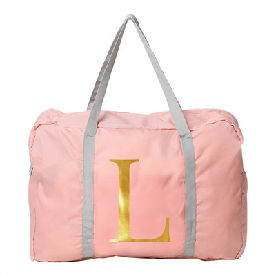 Moterų kelionių organizatoriaus krepšys Lauke sulankstomas bagažo krepšys Didelės talpos laikymo priedai Krepšys Laiškų spausdinimas Rankinė su užtrauktuku