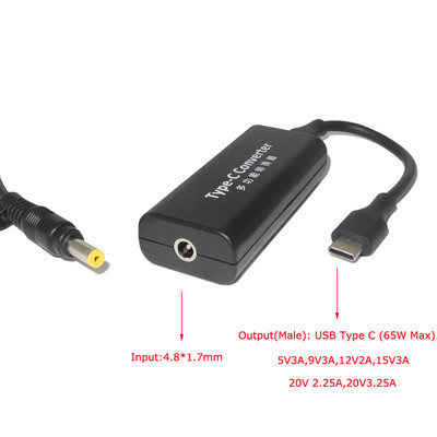 Slim Tip Adapter Converter Laptop Connector za Lenovo Hp Asus 7.4*5.0 7.9*5.5 4.0*1.7mm Ženski na USB tip C PD punjač Muški