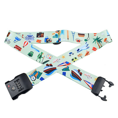 PP remen za prtljagu Kombinirani remen za prtljagu s 3 znamenke s TSA bravom Osnove putovanja Remeni za putnu prtljagu Remeni za kovčeg Podesivi