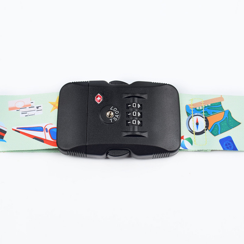 PP remen za prtljagu Kombinirani remen za prtljagu s 3 znamenke s TSA bravom Osnove putovanja Remeni za putnu prtljagu Remeni za kovčeg Podesivi