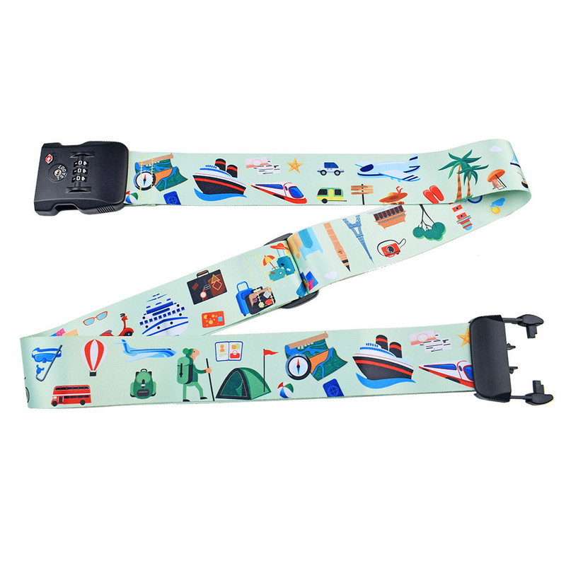 PP remen za prtljagu Kombinirani remen za prtljagu s 3 znamenke s TSA bravom Osnove putovanja Remeni za putnu prtljagu Remeni za kovčeg Podesivi