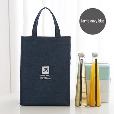 QIAQU hordozható ebédlőtáska új hőszigetelt ebédlődoboz hordtáska hűtőtáska Bento tasak Iskolai élelmiszertároló táskák Utazási kiegészítők