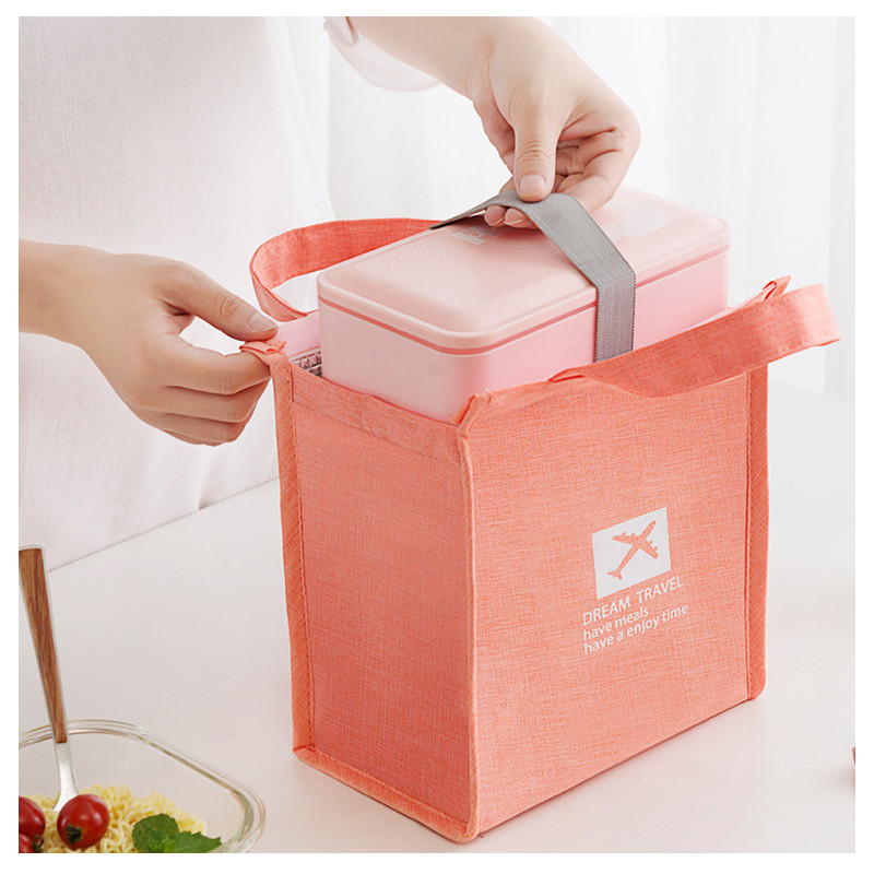 QIAQU hordozható ebédlőtáska új hőszigetelt ebédlődoboz hordtáska hűtőtáska Bento tasak Iskolai élelmiszertároló táskák Utazási kiegészítők