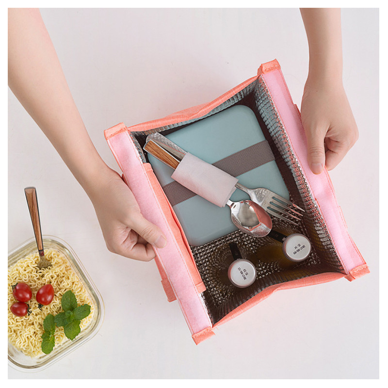 QIAQU hordozható ebédlőtáska új hőszigetelt ebédlődoboz hordtáska hűtőtáska Bento tasak Iskolai élelmiszertároló táskák Utazási kiegészítők