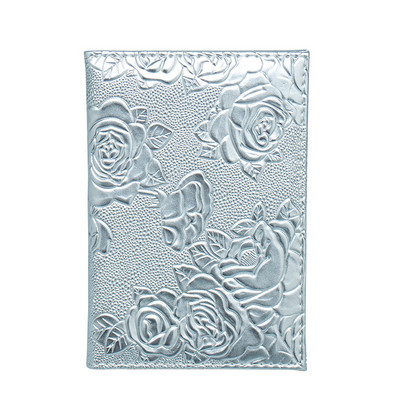 Trimatis bijūnų gėlių paso laikiklis PU paso dangtelis Natūralios odos paso krepšio bilietų laikiklio kelionių priedai