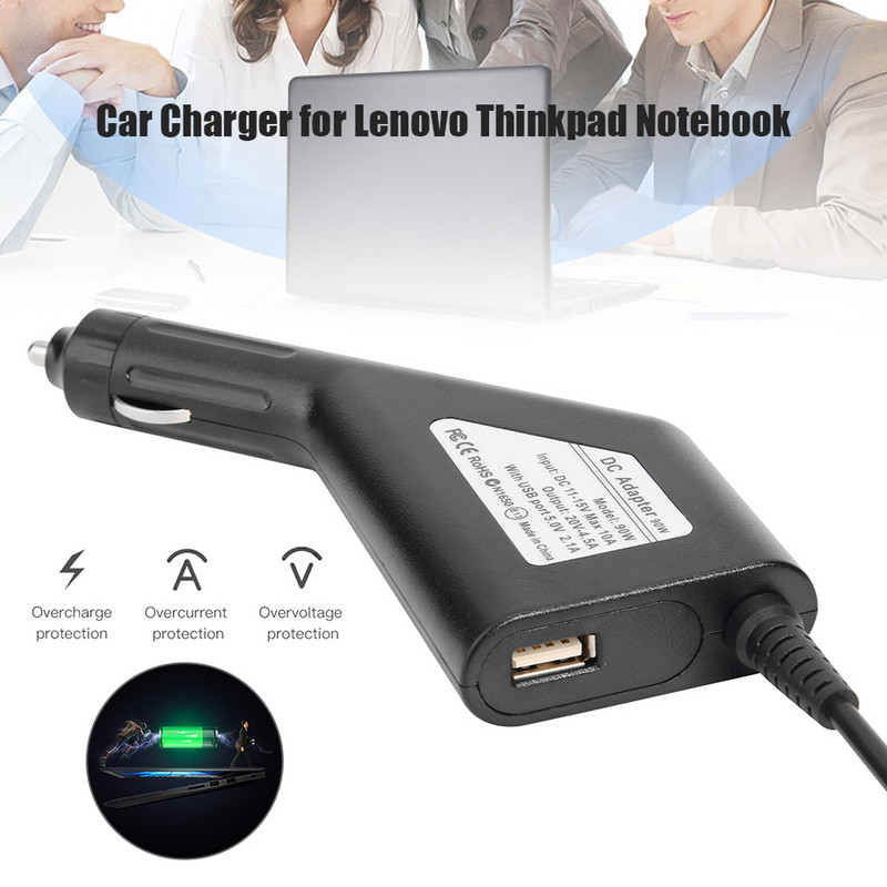 Klēpjdatora automašīnas lādētājs 90W 20V 4,5A strāvas adapteris Lenovo Thinkpad piezīmjdatora klēpjdatora automašīnas lādētājs Lenovo Thinkpad