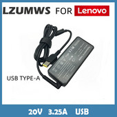 20V 3,25A 65W USB AC φορτιστής φορητού υπολογιστή Προσαρμογέας ρεύματος για Lenovo Thinkpad X301S X230S G500 G405 X1 Carbon E431 E531 T440s E550 Yoga
