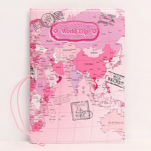 Putna 3D navlaka za putovnicu za djevojku, studenticu, crtanu futrolu za putovnicu, poslovnu kartu, držač kartice, ženska organizacija, svjetsko putovanje