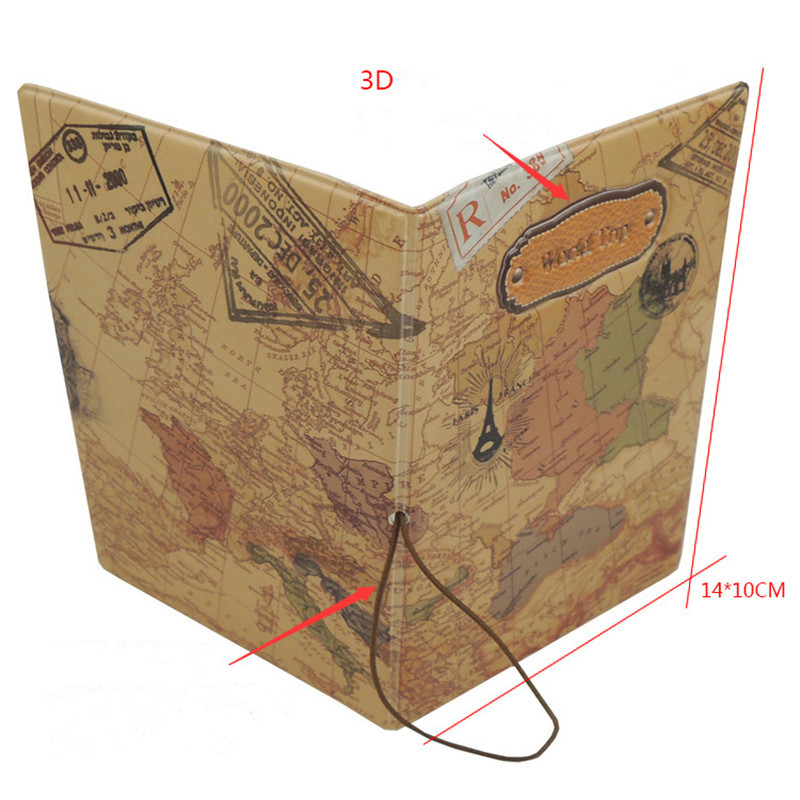 Putna 3D navlaka za putovnicu za djevojku, studenticu, crtanu futrolu za putovnicu, poslovnu kartu, držač kartice, ženska organizacija, svjetsko putovanje