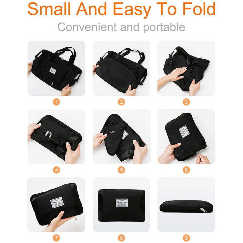 Naujas sulankstomas didelės talpos krepšys Kelioniniai krepšiai Moteriški krepšiai ant pečių Nešiojami lagaminai Vyrų treniruočių rankinė Sporto krepšiai