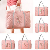 Sklopiva putna torba Ultra lagani organizator Torbe za pohranu prtljage na kolicima velikog kapaciteta nove prijenosne višenamjenske ručne torbe Ispis