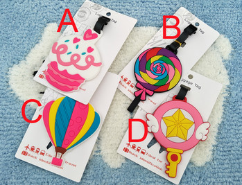 IVYYE Cardcaptor Sakura Cake Аниме Аксесоари за пътуване Етикет за багаж Куфар ID Адрес Преносим държач за етикети Етикети за багаж Ново