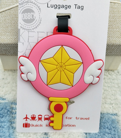IVYYE Cardcaptor Sakura Cake Anime Dodaci za putovanja Oznaka za prtljagu Kofer ID adresa Prijenosni držač oznaka Oznake za prtljagu Novo