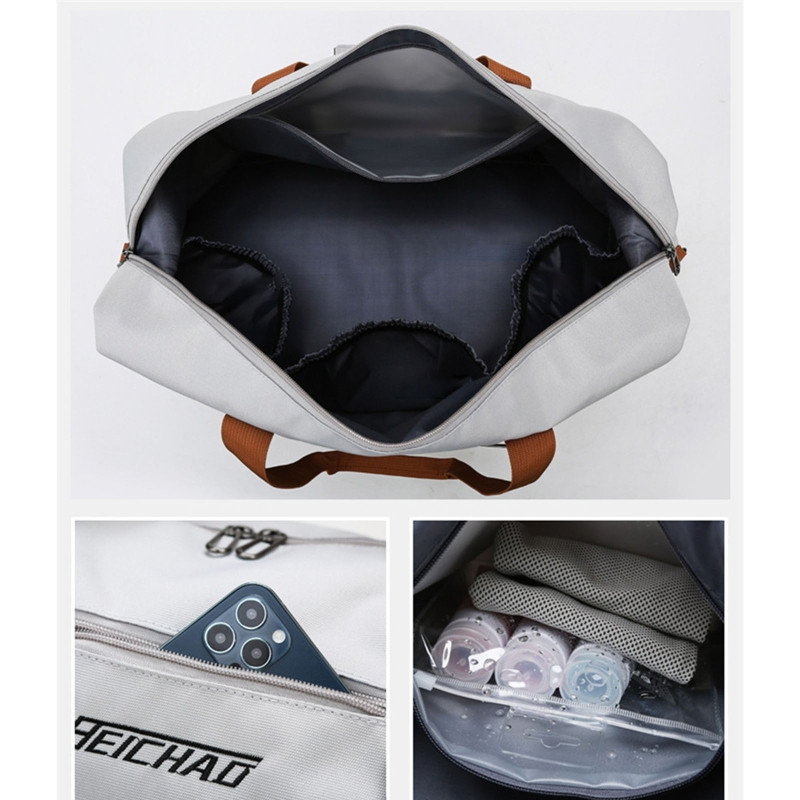 Vīriešu un sieviešu ceļojumu soma ar apavu nodalījumu Sporta rokassoma sporta zālei liela ietilpība nedēļas nogales plecu soma