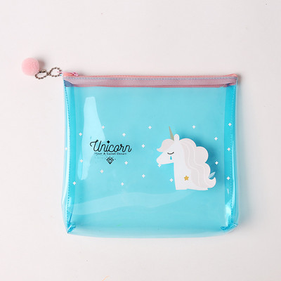 Skaidrus kosmetikos krepšys, nešiojamas mažas, šviežias animacinis skalbimo krepšys mielas permatomas kelioninis laikymo kosmetikos krepšys Kelioniniai aksesuarai