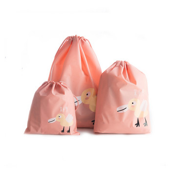 3 τεμ./Σετ Αδιάβροχη τσάντα αποθήκευσης κορδονιών Γυναικεία αξεσουάρ ταξιδιού Συσκευασία οργάνωσης Τσάντες ρούχων String Τσάντες παπουτσιών Πακέτο κιτ