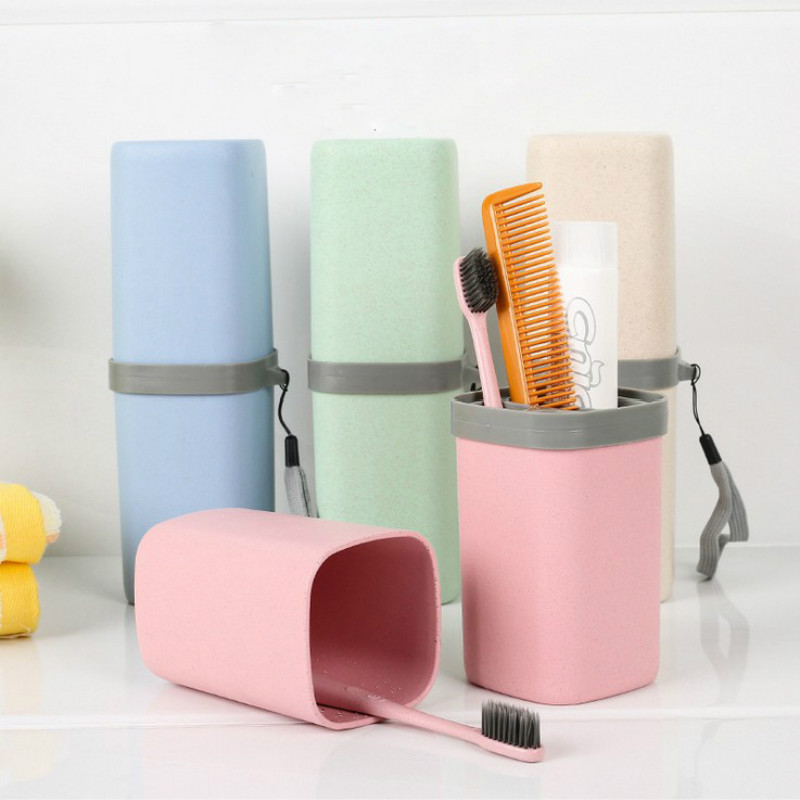 Ceļojumu zobu birstes caurules vāciņa vāciņš Lielas ietilpības videi draudzīgs plastmasas zobu birstes glabāšanas futrālis Ceļojumu piederumi