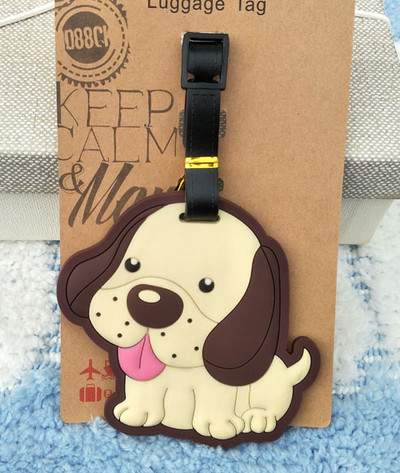 IVYYE Pekino šunys Anime kelionių aksesuarai Bagažo etiketė Lagamino ID Adresas Nešiojami etikečių laikikliai Bagažo etiketės Nauja