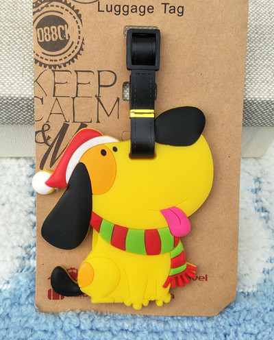 IVYYE Pekino šunys Anime kelionių aksesuarai Bagažo etiketė Lagamino ID Adresas Nešiojami etikečių laikikliai Bagažo etiketės Nauja