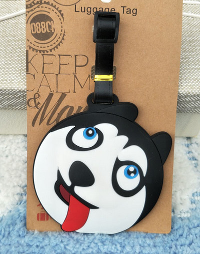 IVYYE Pekino šunys Anime kelionių aksesuarai Bagažo etiketė Lagamino ID Adresas Nešiojami etikečių laikikliai Bagažo etiketės Nauja