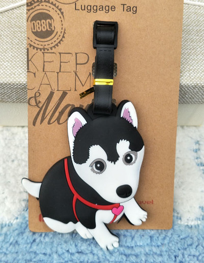 IVYYE Pekino šunys Anime kelionių aksesuarai Bagažo etiketė Lagamino ID Adresas Nešiojami etikečių laikikliai Bagažo etiketės Nauja