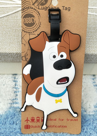 IVYYE Pekino šunys Anime kelionių aksesuarai Bagažo etiketė Lagamino ID Adresas Nešiojami etikečių laikikliai Bagažo etiketės Nauja