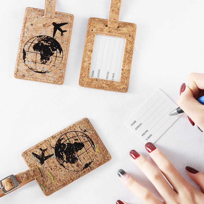 New Earth Kofer od PU kože u boji drveta Oznake za prtljagu Naljepnica Torba Privjesak Ručna torbica Dodaci za putovanja Ime ID Adresa Oznake