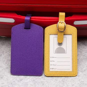 Етикети за багаж на зелени райета Етикети с име на багаж Поставка за етикети с адрес на куфар с цветни колани са модерни и удобни