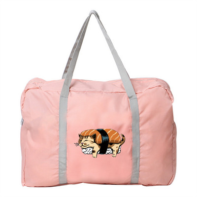 Geantă de călătorie pentru femei, în aer liber, pentru camping, depozitare bagaje, articole de toaletă, accesorii, genți pliabile cu fermoar, geantă de mână cu imprimeu de pisici din Japonia