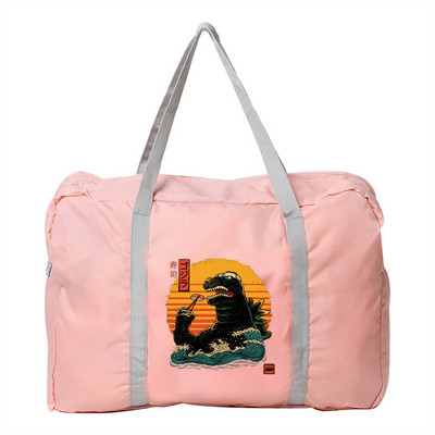 Geantă de călătorie pentru femei, în aer liber, pentru camping, depozitare bagaje, articole de toaletă, accesorii, genți pliabile cu fermoar, geantă de mână cu imprimeu de pisici din Japonia