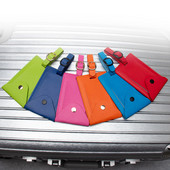 Κόκκινο τριαντάφυλλο κάτω γυαλιστερό κουμπωτό γυαλιστερό Ετικέτες αποσκευών Όνομα αποσκευών Ετικέτες Διεύθυνση βαλίτσας Ετικέτα με πολύχρωμες ζώνες είναι της μόδας