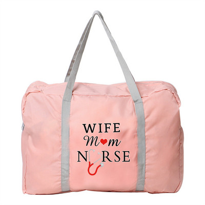 Serija Nurse Printing Putna torba Vodootporna prtljaga Torbica za rame velikog kapaciteta Najlonska trendovska ručna torba Ležerna sklopiva torba